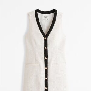 Abercrombie & Fitch Mara Tweed White and Black Mini Dress